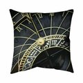 Fondo 26 x 26 in. Astrologic Clock-Double Sided Print Indoor Pillow FO3328408